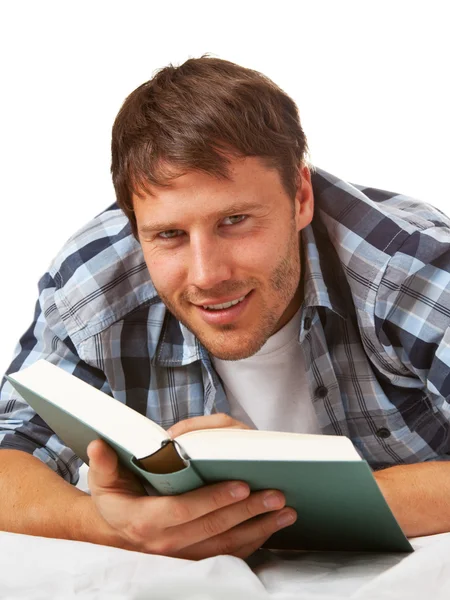 Młody student, czytanie — Zdjęcie stockowe