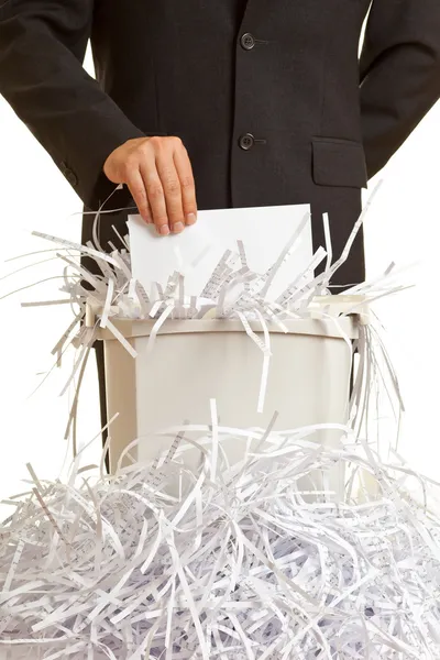 Shredder overflow — Stock Photo, Image