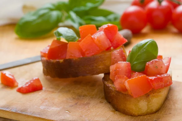 Tomato bruschetta — Stock Photo, Image
