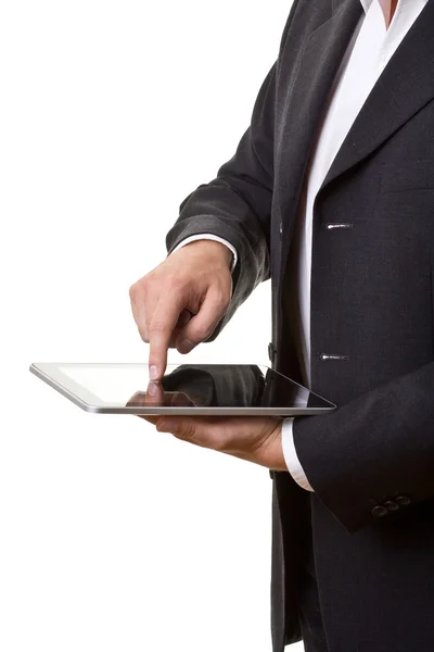 Businessman with tablet pc — Stock Photo, Image