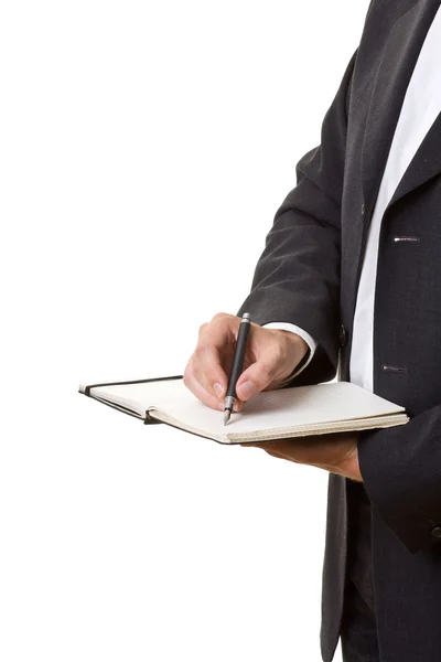 Businessman with notebook — Stock Photo, Image