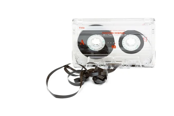 Broken audio tape — Stock Photo, Image