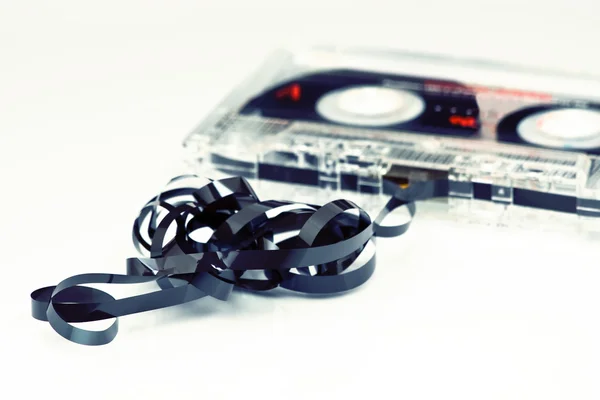 Broken audio tape — Stok fotoğraf