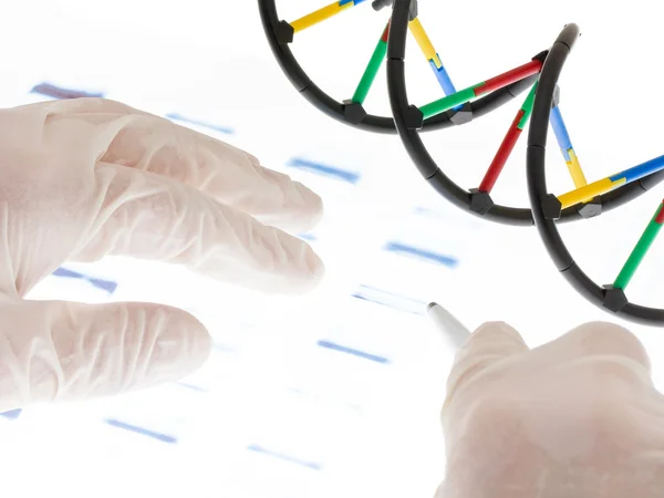 Exame da transparência do ADN — Fotografia de Stock