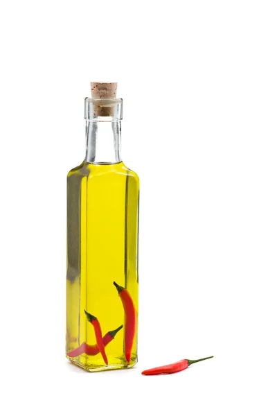 Chili infused olive oil — Stock Photo, Image