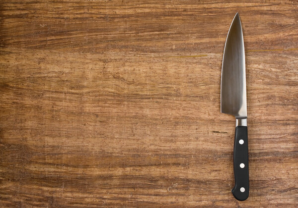 Knife on kitchen table