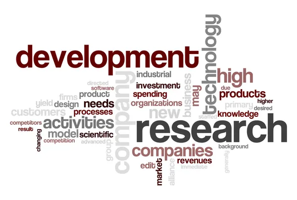 R & d wordcloud — Stockfoto