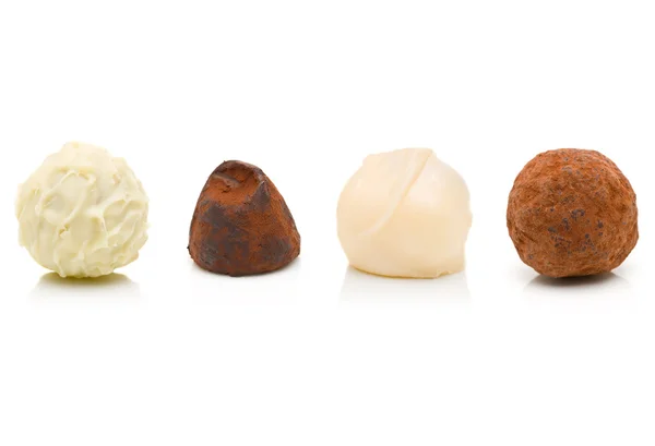 Délicieuses truffes au chocolat belges — Photo