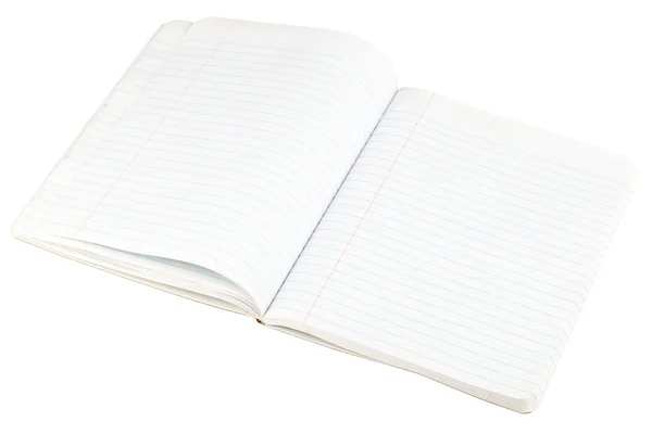 Cuaderno abierto de papel en blanco — Foto de Stock