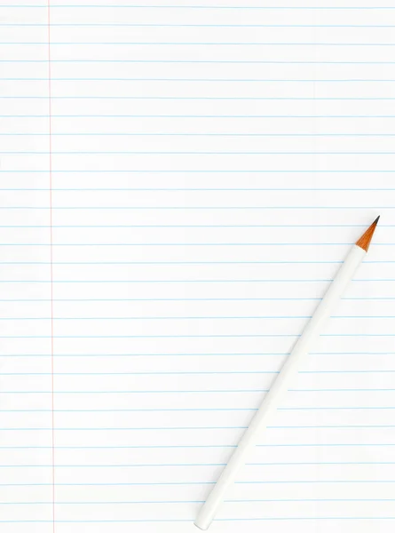 Kalem ile boş kağıt levha — Stok fotoğraf