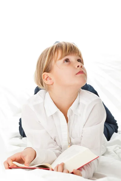 Girl reading book — Stock Photo, Image