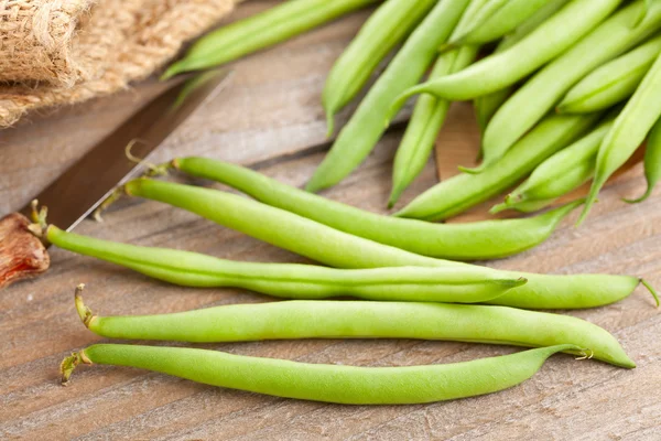 Organiczne pnąca fasola — Zdjęcie stockowe