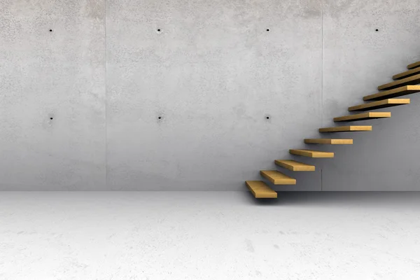 Concrete room with stairs — Stock Photo, Image