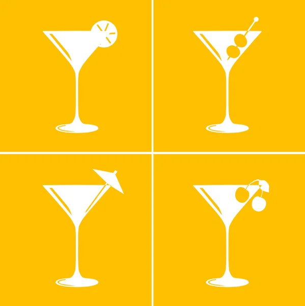 Martini cocktail glasses — Stock Photo, Image