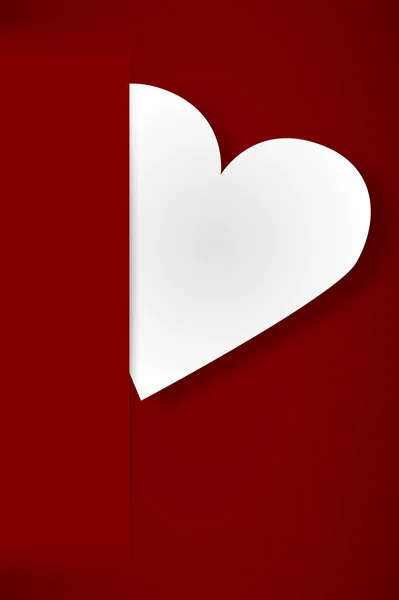 Paper heart in red envelope — Stock Photo, Image