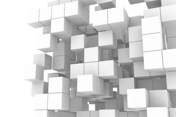 White cube structure — Stock Photo, Image