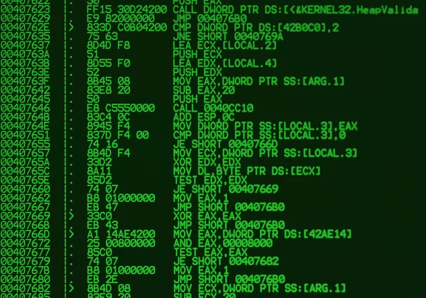 Assembler kaynak kodu — Stok fotoğraf