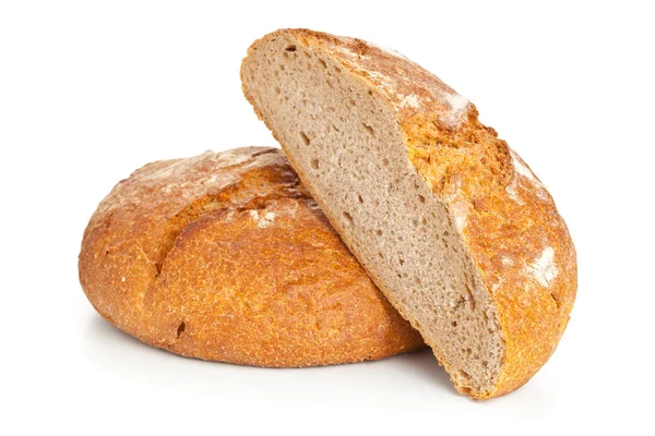 白パンのパンをカットします。 — ストック写真
