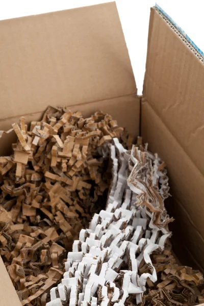 Recycled corrugated cardboard in box — Stock Photo, Image
