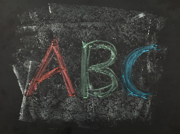 ABC chalk schrijven — Stockfoto