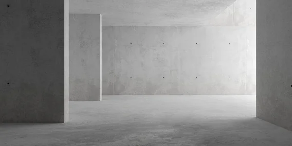 Abstrakter Leerer Moderner Betonraum Mit Indirekter Beleuchtung Von Rechts Trennwänden — Stockfoto