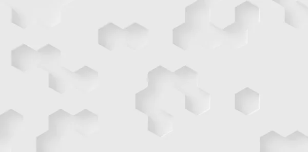 Modern Minimal Vit Slumpmässig Bikaka Hexagon Geometriskt Mönster Bakgrund Inlägg — Stockfoto