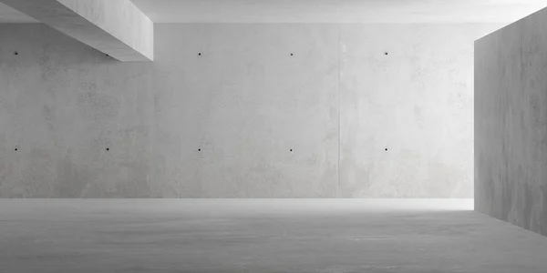 Abstrait Vide Salle Béton Moderne Avec Éclairage Indirect Paroi Latérale — Photo