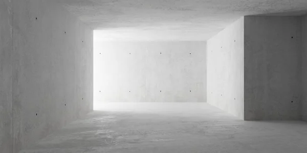 Abstract Empty Modern Concrete Room Indirect Lighting Left Side Corner —  Fotos de Stock