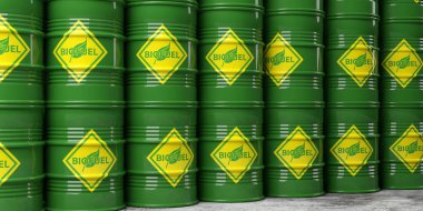 Beton zemin, alternatif ya da yenilenebilir enerji konsepti, 3D illüstrasyon