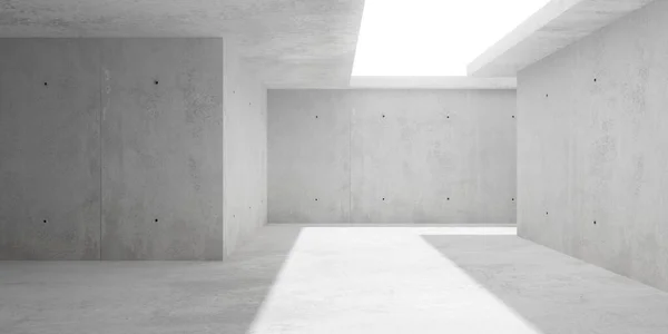 Abstrakte Leere Moderne Betonwände Raum Mit Indirektem Deckenlicht Von Himmel — Stockfoto
