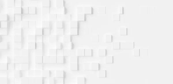Zufällig Verschoben White Cube Boxen Block Oder Backstein Hintergrund Tapete — Stockfoto