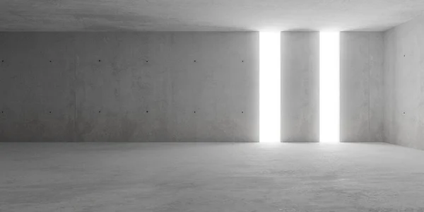 Abstract Empty Modern Concrete Walls Room Light Two Open Gaps — Stock Photo, Image