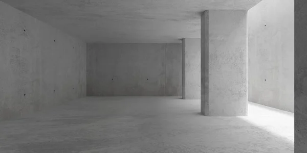 Abstrato Vazio Sala Paredes Concreto Moderno Com Luz Superior Direita — Fotografia de Stock
