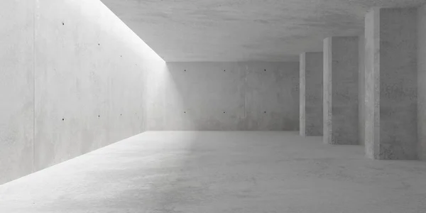 Αφηρημένη Άδειο Μοντέρνο Τσιμεντένιο Δωμάτιο Τοίχους Πάνω Φως Από Αριστερά — Φωτογραφία Αρχείου
