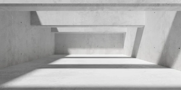 Abstrakte Leere Moderne Betonwände Raum Mit Oberlicht Von Offenen Decken — Stockfoto