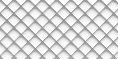 Döndürülmüş ve dengeli köşegen beyaz kutular arka plan duvar kağıdı pankartı düz yukarıdan üst görünüm yatıyordu, 3D illüstrasyon