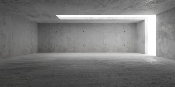 Abstrait Vide Salle Béton Moderne Avec Grande Ouverture Sur Mur — Photo