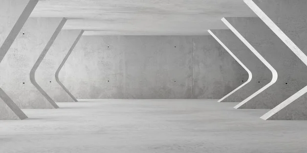 Abstrato Vazio Sala Concreto Moderno Com Iluminação Indireta Lado Esquerdo — Fotografia de Stock