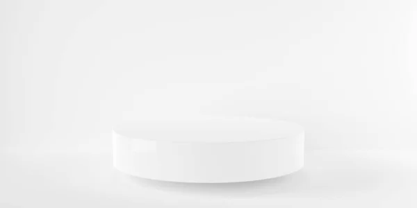 Empty Blank White Room Floating Platform Wall Background Product Display — Foto de Stock