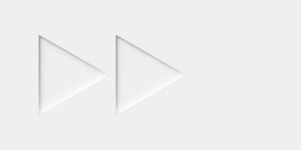 Moderne Minimale Witte Driehoeken Inlay Geometrische Achtergrond Plat Lay Bovenaanzicht — Stockfoto