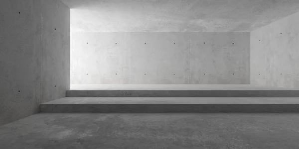 Abstrakter Leerer Moderner Betonraum Mit Treppe Indirektem Licht Von Links — Stockfoto