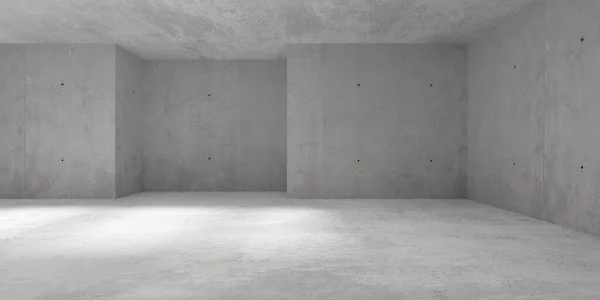 Abstrait Vide Salle Béton Moderne Avec Une Large Niche Sur — Photo