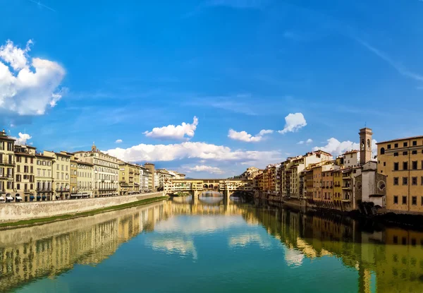 Florence en oude brug florence, Stockfoto
