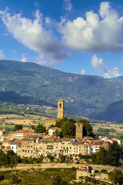 Ciudad medieval en Toscana (Italia) ) — Foto de Stock