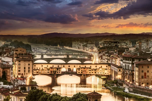 Zonsondergang in Florence — Stockfoto