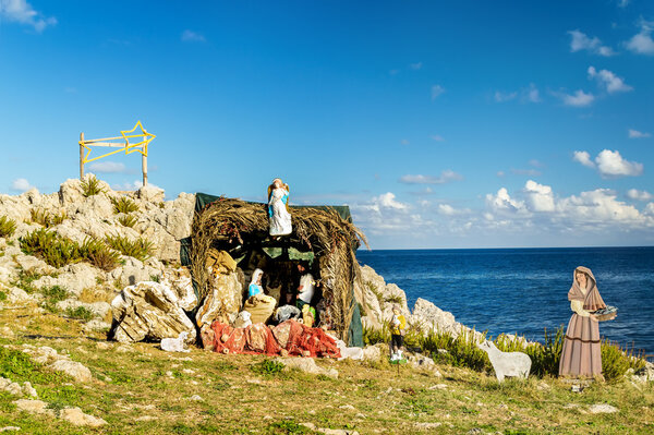 Nativity Scene on the Mediterranean Sea