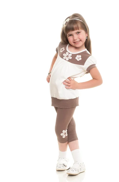 Cute little girl posing in the studio — Stock Photo, Image