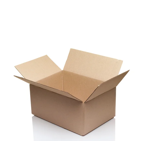 Open empty cardboard box — Stock Photo, Image