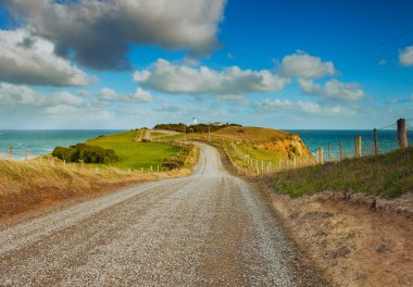 katiki noktası deniz feneri, moeraki peninsula, Yeni Zelanda