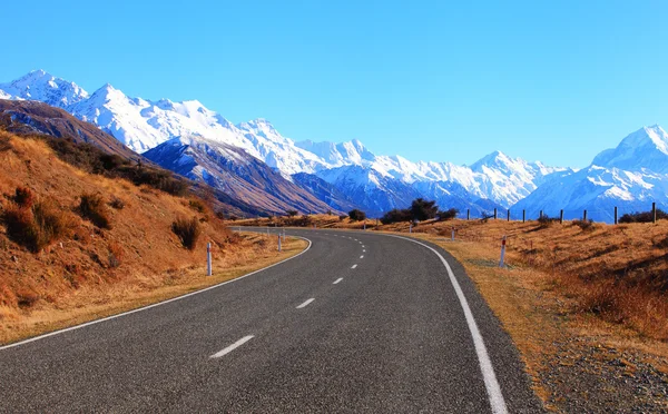 Straße in Neuseeland Stockbild
